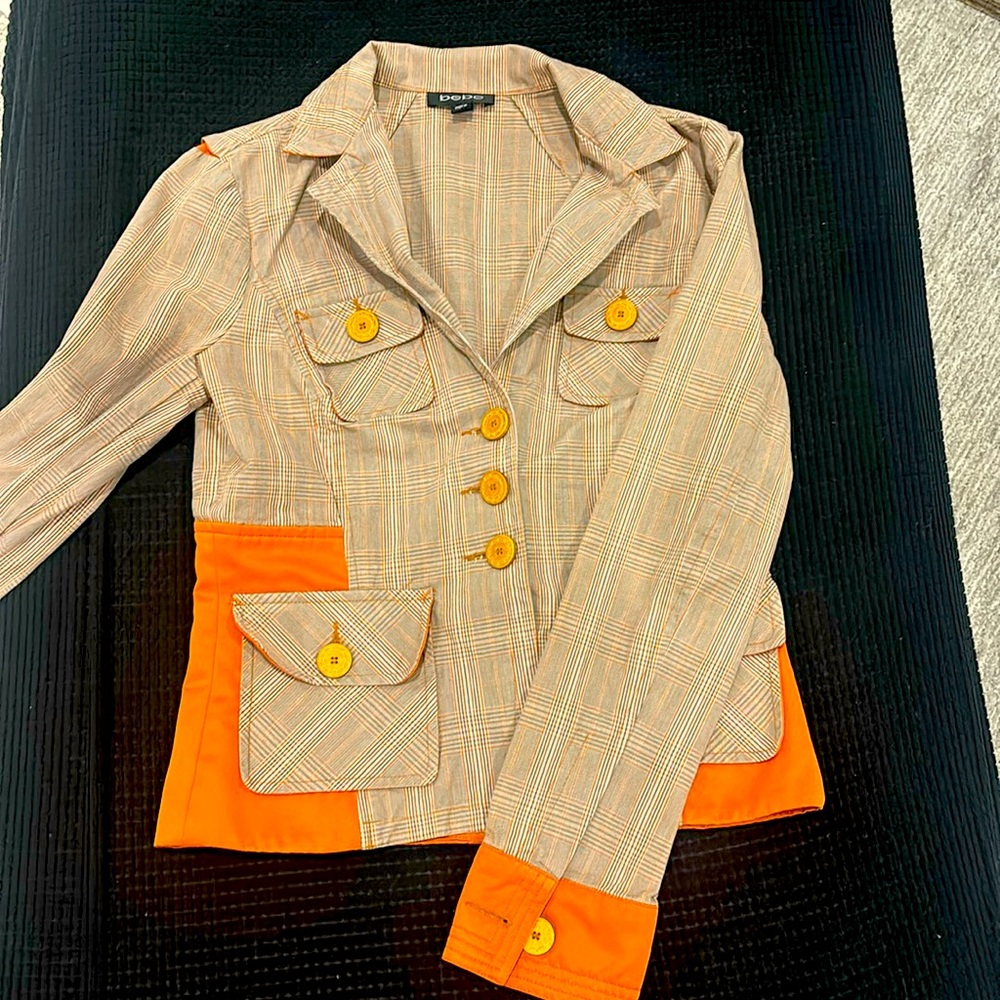 Vintage plaid mini blazer